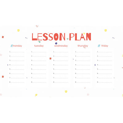 Magnetic Lesson Plan Colorful Scribbles