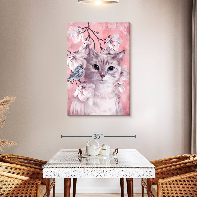 Brampt Pink Cat, 45" H x 30" W