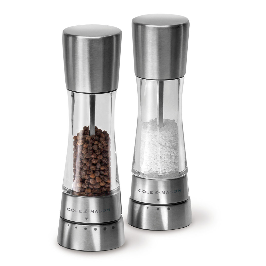 Cole & Mason Derwent Salt & Pepper Mill Gift Set, Stainless Steel Cole & Mason