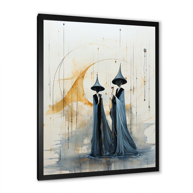 Minimalisme sorcières II - impression, Cadre simple noir, H 44 po x l 34 po x P 1,5 po