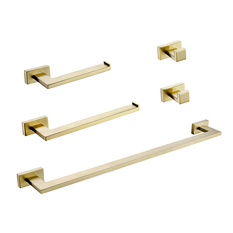 Ryeli 5 - Piece Bathroom Hardware Set, Gold