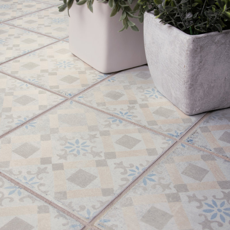 Barcelona 6" x 6" Porcelain Patterned Wall & Floor Tile