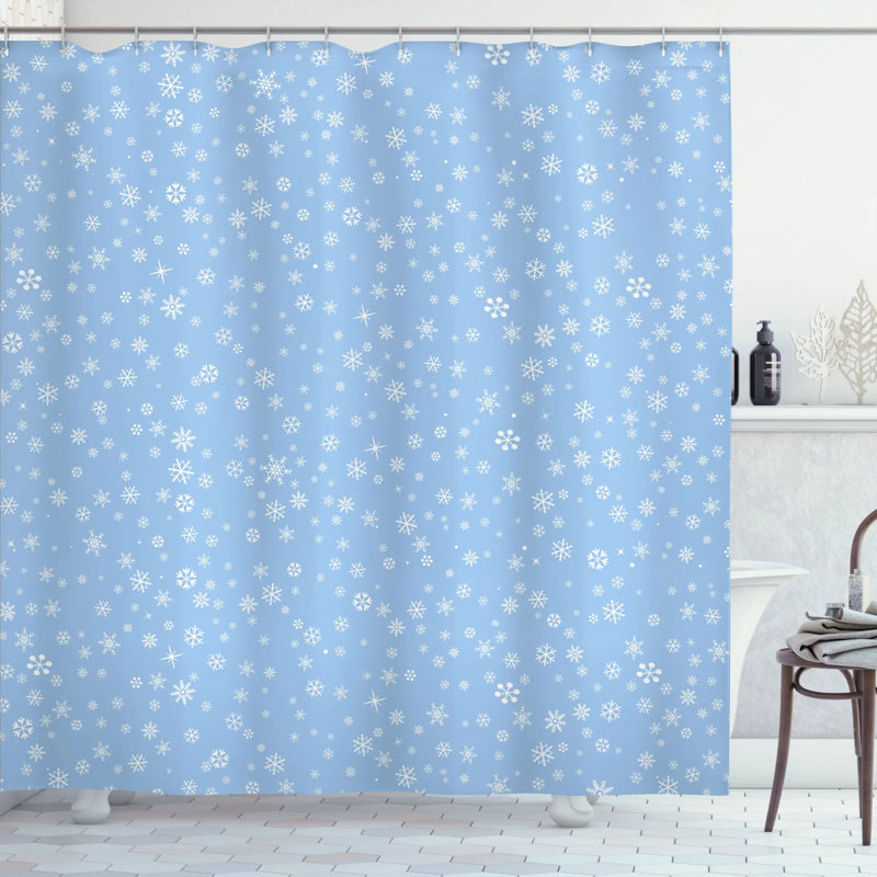Ensemble de rideau de douche et crochets d’hiver, H 84 po x l 69 po