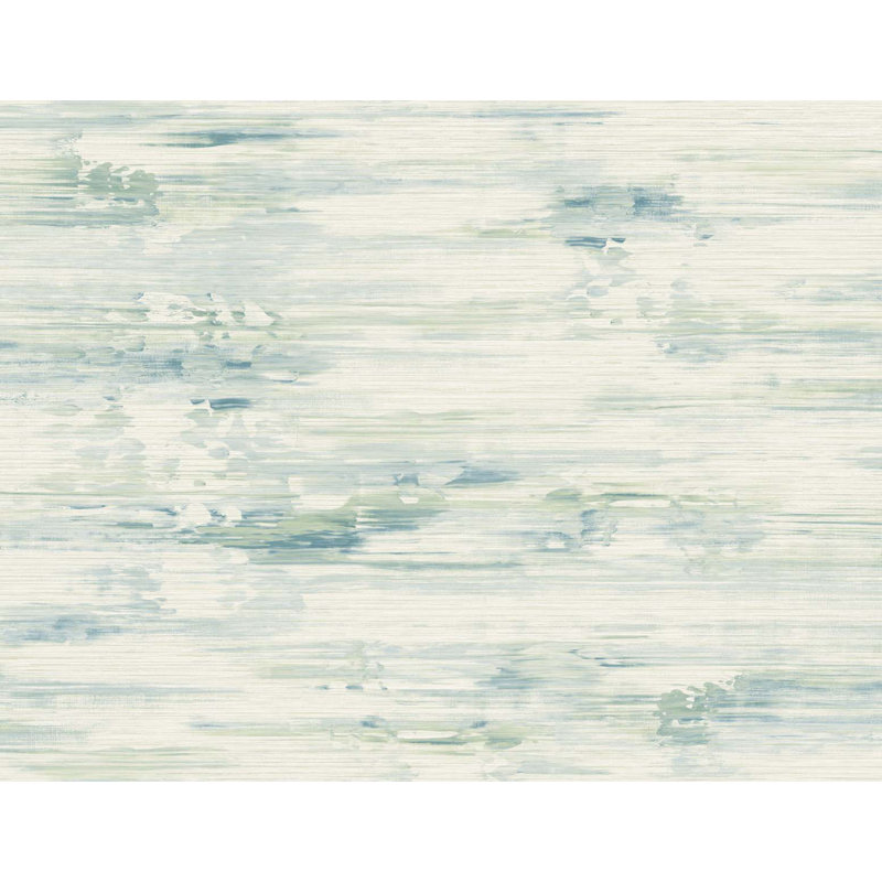 2'3" x 27" 3D Embossed Wallpaper Roll, Seaglass