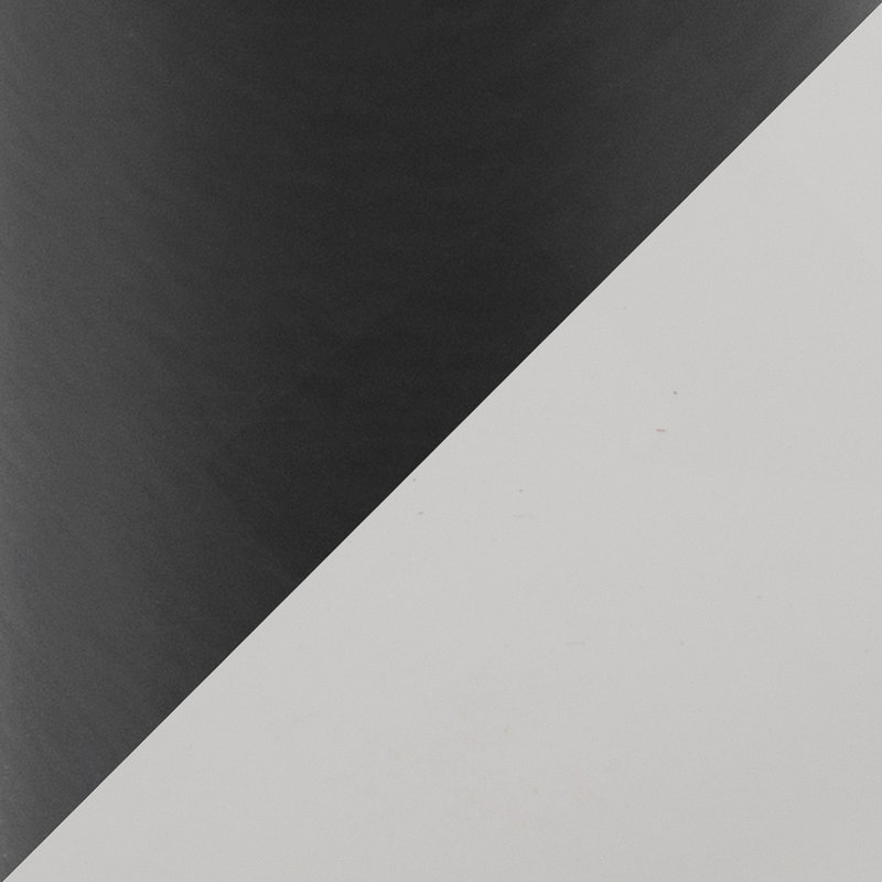 Banc en métal noir et similicuir blanc, White