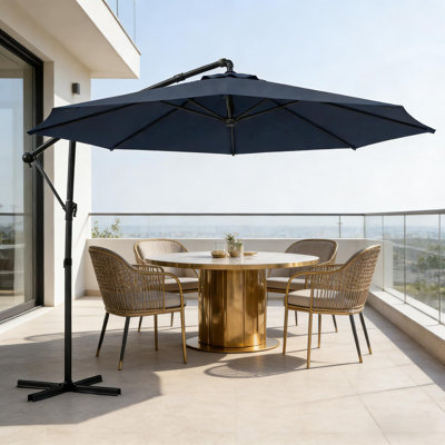 Parasol d'extérieur suspendu en porte-à-faux