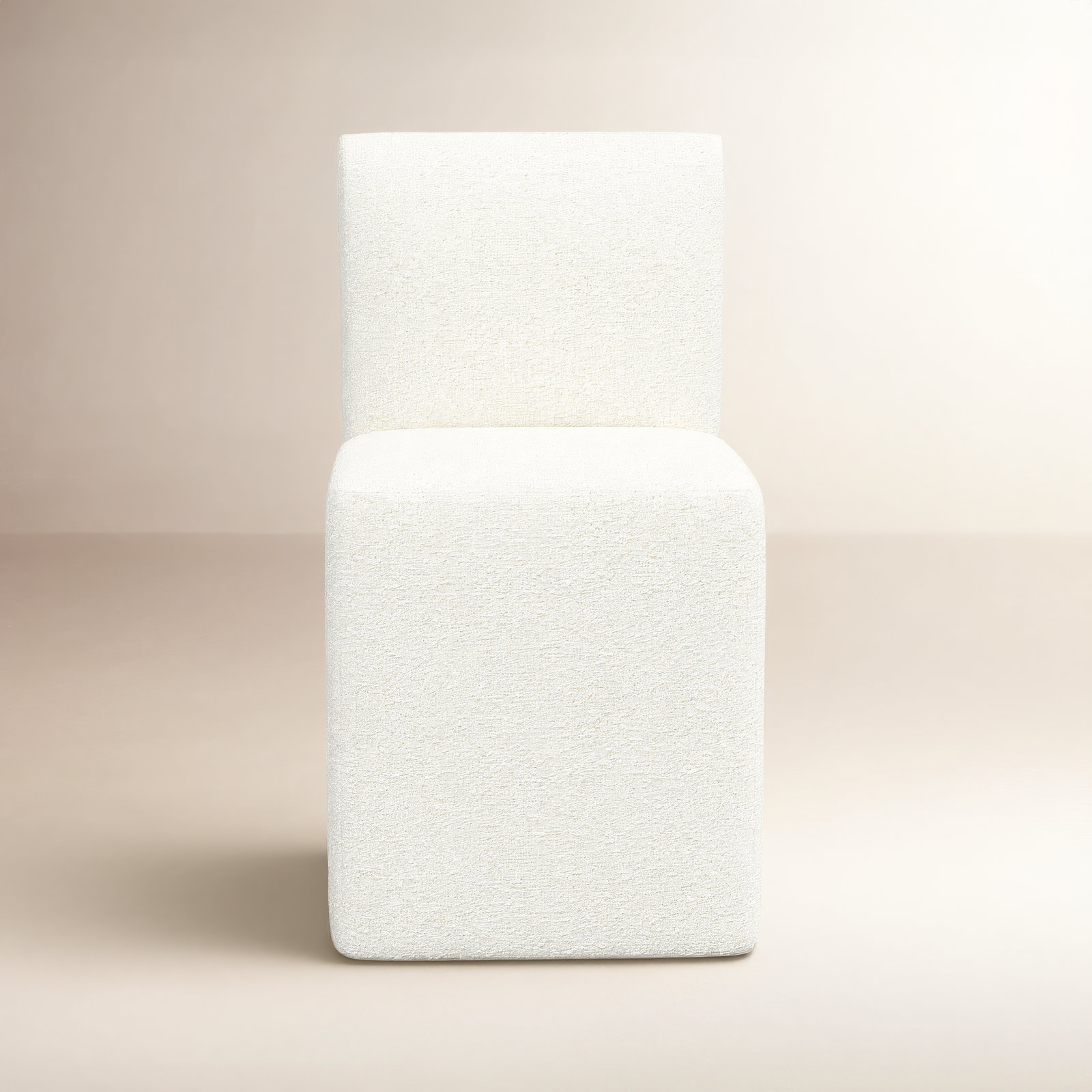 Mendy Side Chair, Classic Snow Boucle
