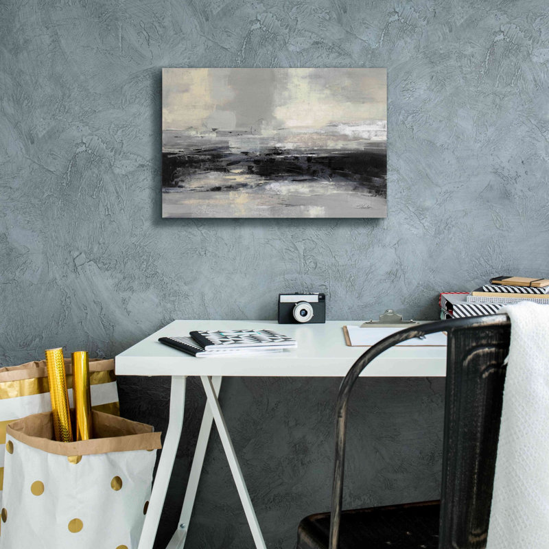 «Winter Road» par Silvia Vassileva, art mural sur toile, H 12 po x l 18 po x P 0,75 po