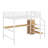 Full Size Metal Loft Bed With Desk, Storage Staircase And LED Light-545068245