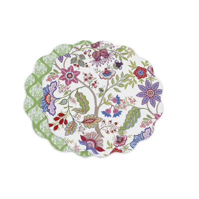 Vida Blooms & Branches Reversible Round Placemats