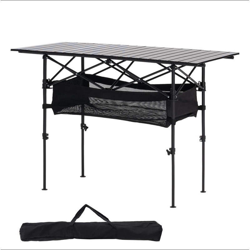 Table de camping pliante en aluminium