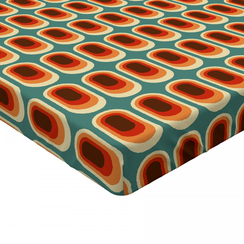 Microfiber Geometric Fitted Sheet, Full Fitted Sheet