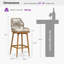 Ensemble de 2 tabourets de bar pivotants pour l'extérieur rotatifs à 360 ° avec dossier et coussin PURPLE LEAF-1692051154-1692051152