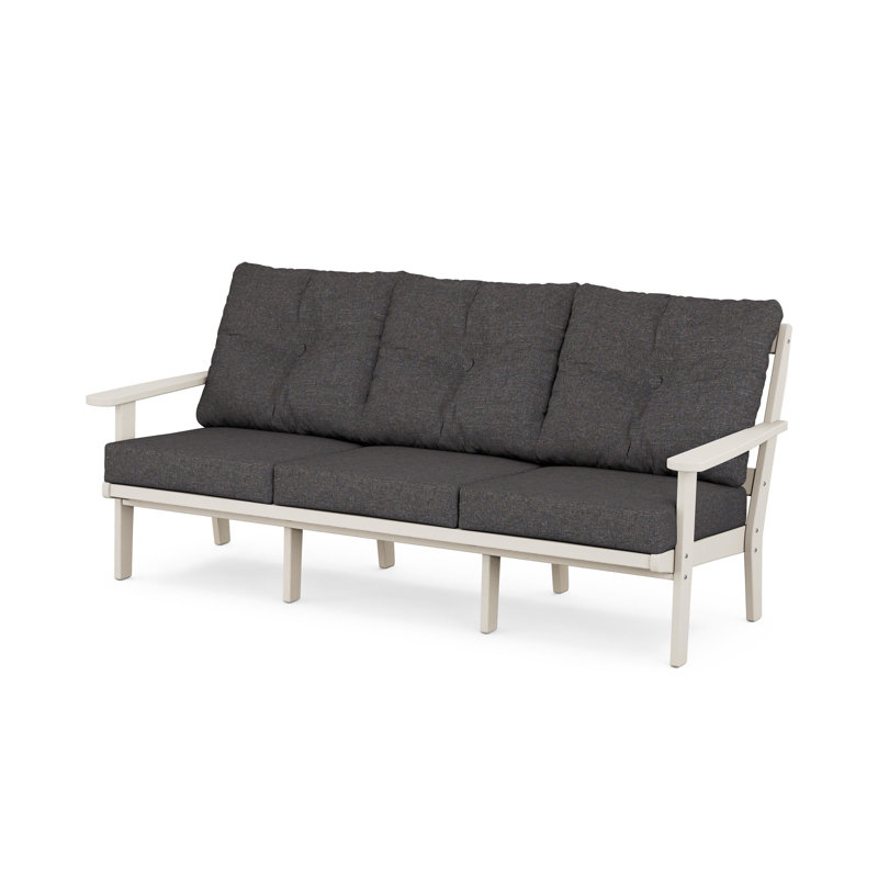 Lakeside Cape Cod Deep Seating Sofa, Glacier Spa, Sand Castle
