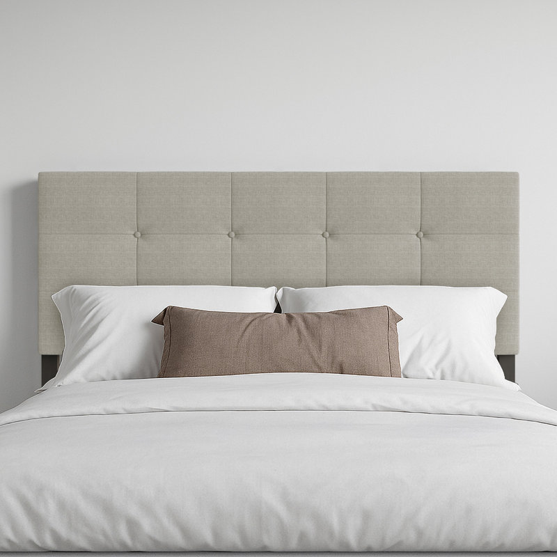 Forest Hill Upholstered Headboard, Warm Gray, Twin