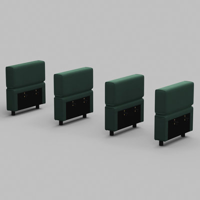 Velours réglable en tissu de 4 repose-pieds, dossier pour canapé modulaire