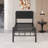 16 Inch Bed Frame with Black Upholstered Headboard and Metal Footboard-1565146199