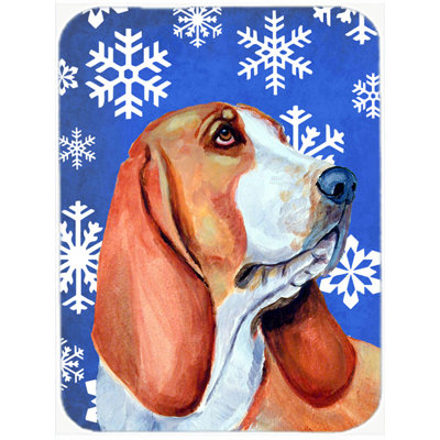 Planche à découper en verre de basset à aile de vacances hound Ashlynn