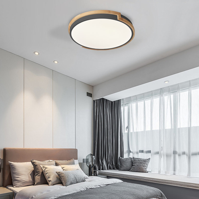 Elburr LED Flush Mount, 4500K, Matte Black