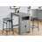 Modern Of 2 Contemporary Counter Height , Grey Fabric Upholstered, Black Metal Legs, Kitchen Addition Decor, Comfortable Padded Backless Design, Simple Installation Process, 200 Lbs Capacity Per