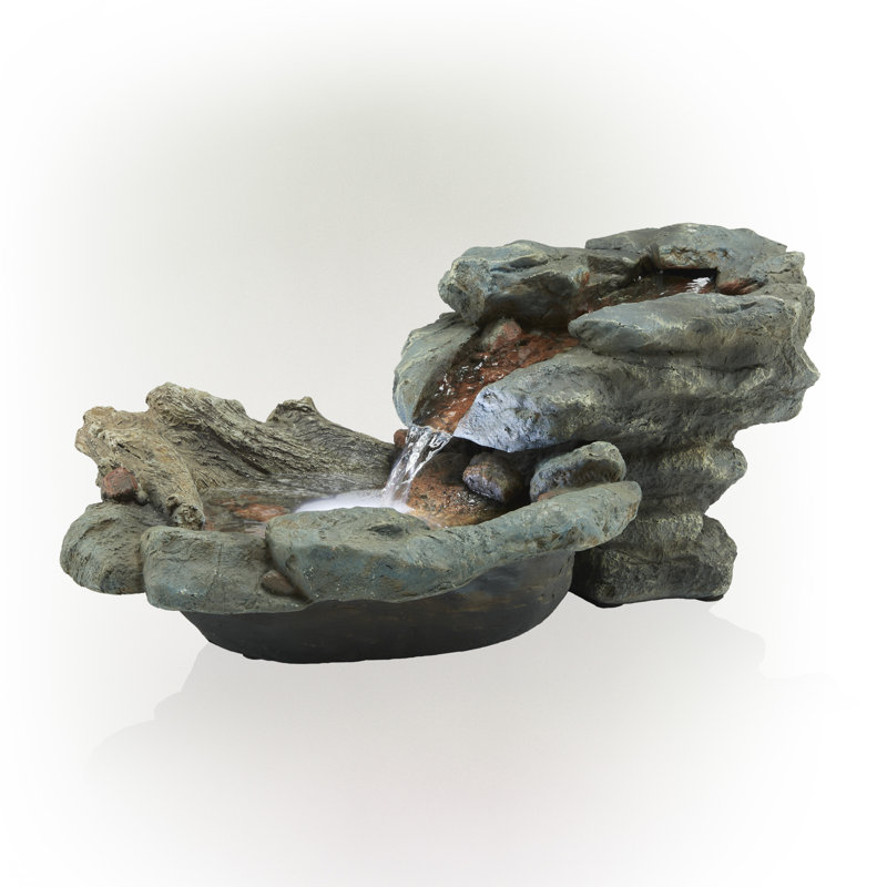 Gober Weather Resistant Floor Fountain with Light