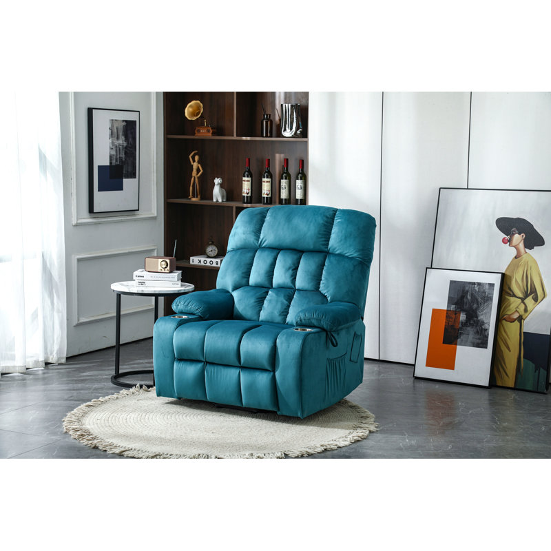 Recliners Lift Chair Relax Sofa Chair Livingroom Furniture Living Room Power Electric Reclining For Elderly, Dark Green