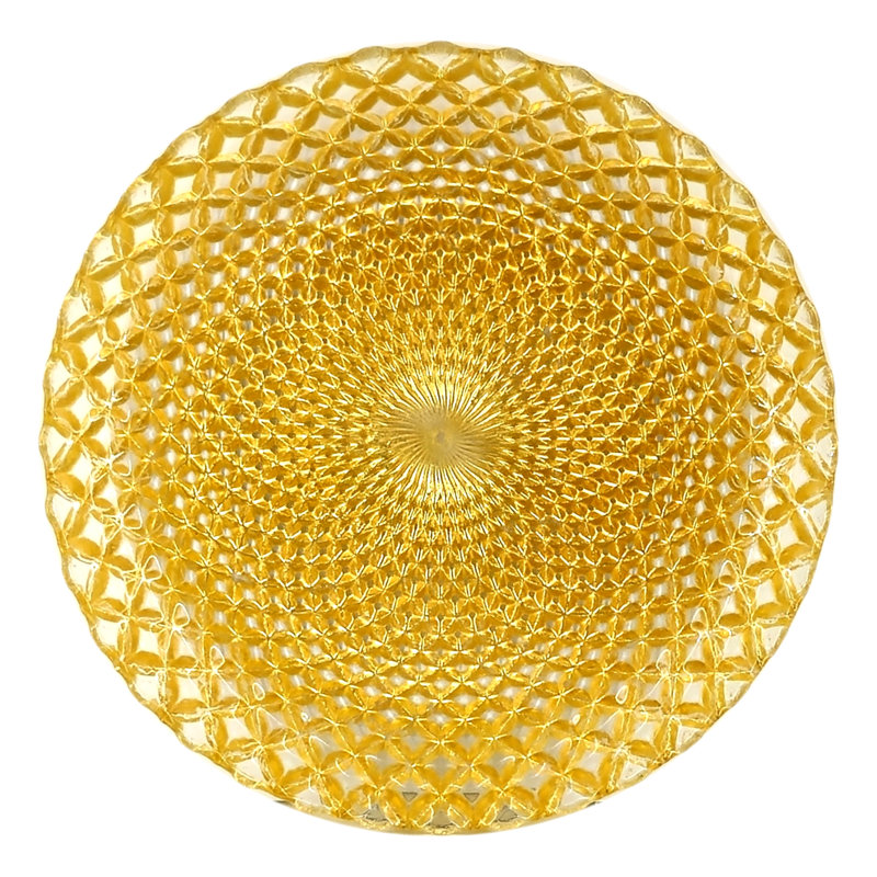 Assiette à salade en verre doré Pina, Or