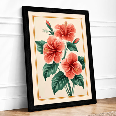 Hibiscus Bloom Botanical - Framed Print