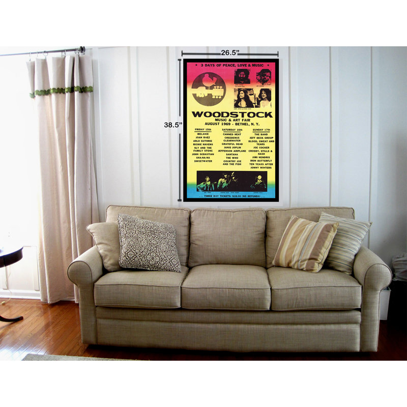 " Woodstock Line-Up 1969 Poster "