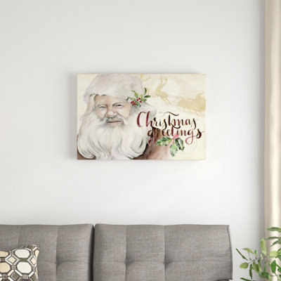 Christmas Greetings Collection A by Jennifer Paxton Parker - Wrapped Canvas Print
