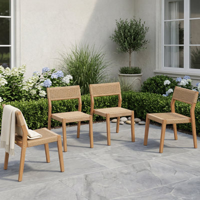 Outdoor Wicker Dining Chairs (set Of 4)