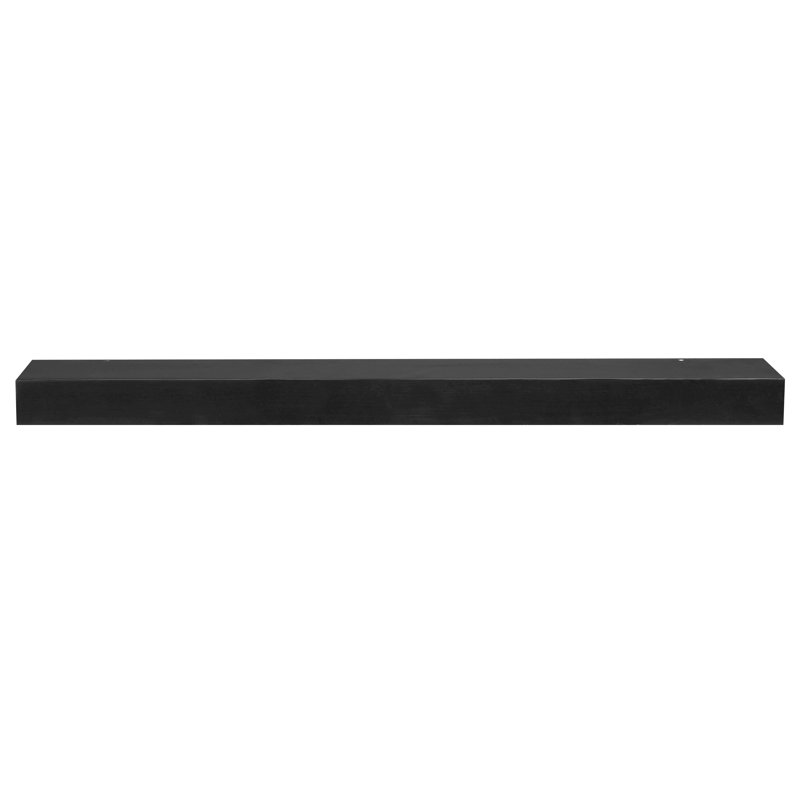 Tablette flottante Smooth Timber - Tablette murale et de manteau de cheminée polyvalente, 60", Nuit noire