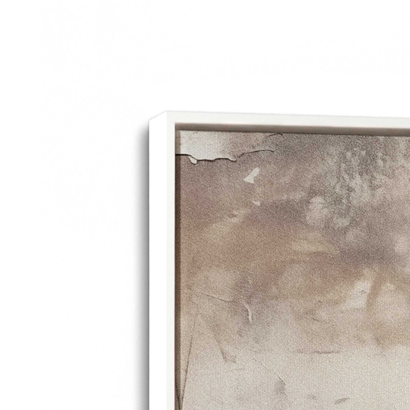 Ensemble de 2 impressions sur toile Mocha Musings, Cadre flottant blanc opaque, H 36,75 po x l 49,5 po x P 1,75 po