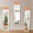 3 Color Lighting Mirror With LED Lights, Lighted Floor Standing Mirror With Stand-849810858-849810855