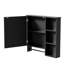 Armoire de rangement murale pour salle de bain, armoires à pharmacie avec grande porte miroir, tablettes réglables et trois niveaux de rangement ouverts (meuble-lavabo non inclus)-380133414
