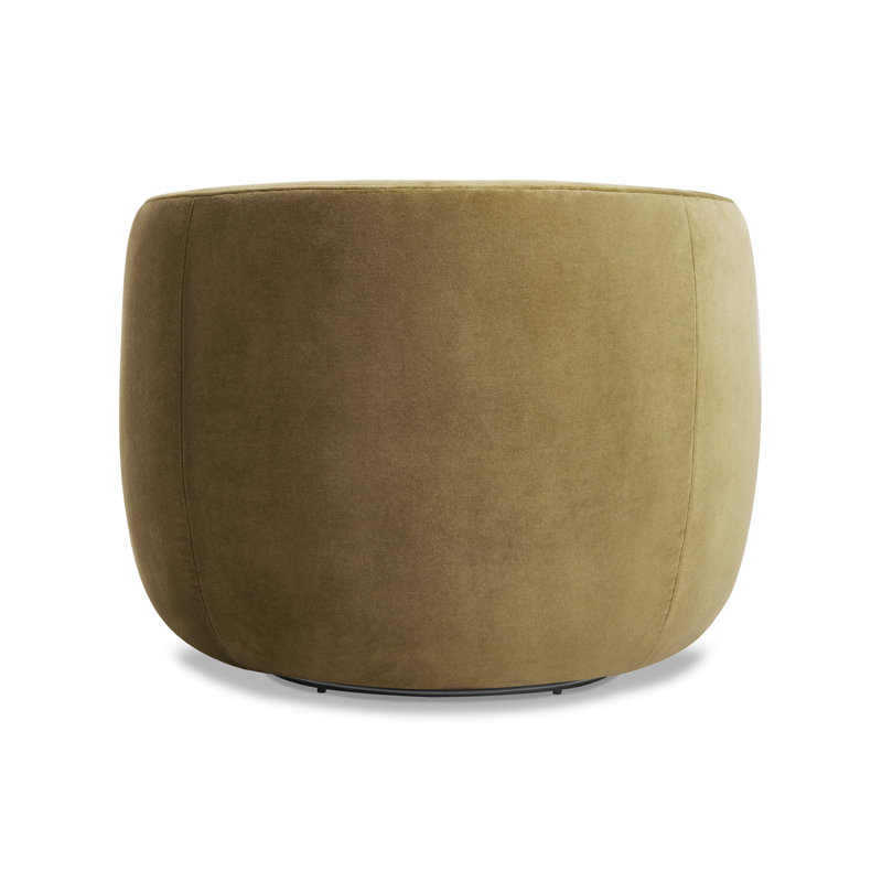 Council Swivel Barrel Chair, Moss Velvet