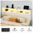 Berte Storage Upholstered Headboard With RGB LED Lights & Charging Station-114318247-114318248