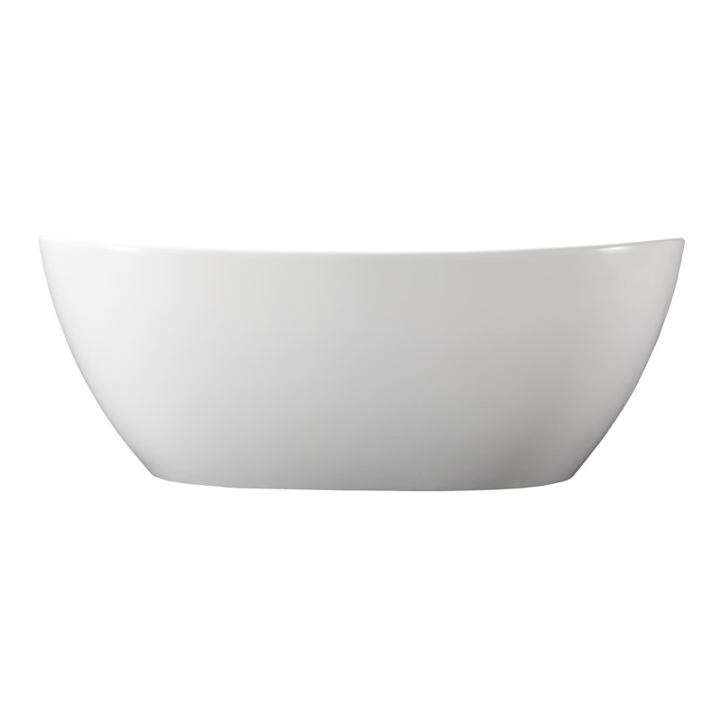 65.12'' x 33.5'' Soaking Resin Bathtub, White Gloss