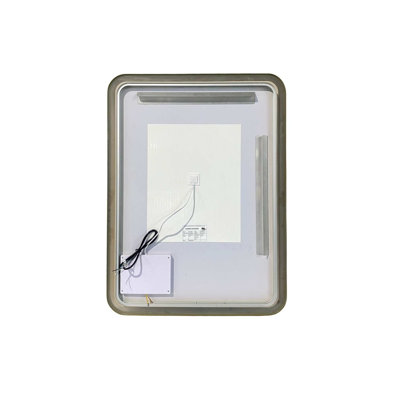 40 Inch Rectangle LED Front and Backlit Wall Mirror in Satin Gold