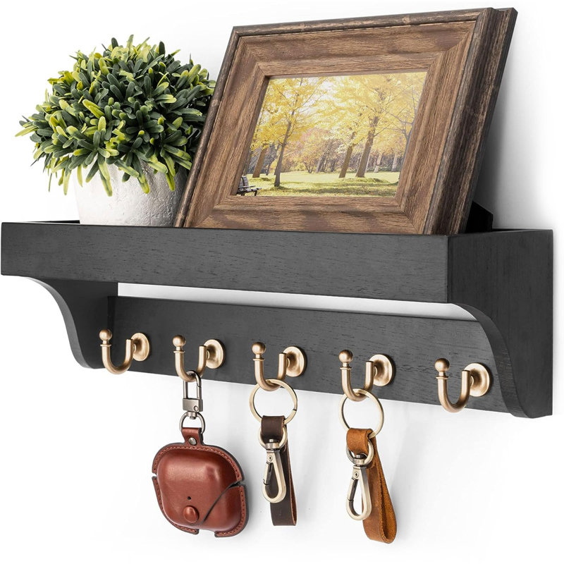 Key Holder for Wall with Shelf