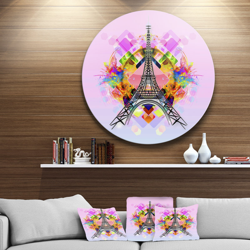 « brillante eiffel tour art », impression sur toile, H 11 po x l 11 po x P 1 po, Métal