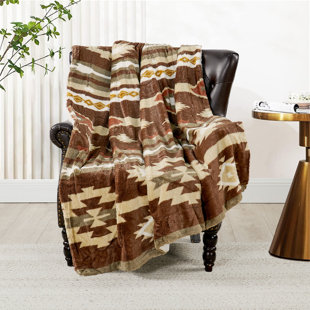 Jeté en microfibre Rustic Aztec