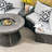 Billington 4 - Person Outdoor Steel Wicker Fire Pit Conversation Set - Gray