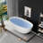 61'' x 29.5'' Freestanding Soaking Solid Surface Bathtub