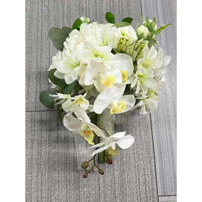 Rose et orchidée phalaenopsis en cascade fleur + 1 corsage au poignet + 1 corsage