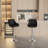 Aryelle Bar Stools Set of 4, Adjustable Counter Height Stools with Back and Arm, Modern Swivel Bar Chairs with Footrest, Upholstered PU Leather Kitchen Island Stools, Black-864890692-870189729