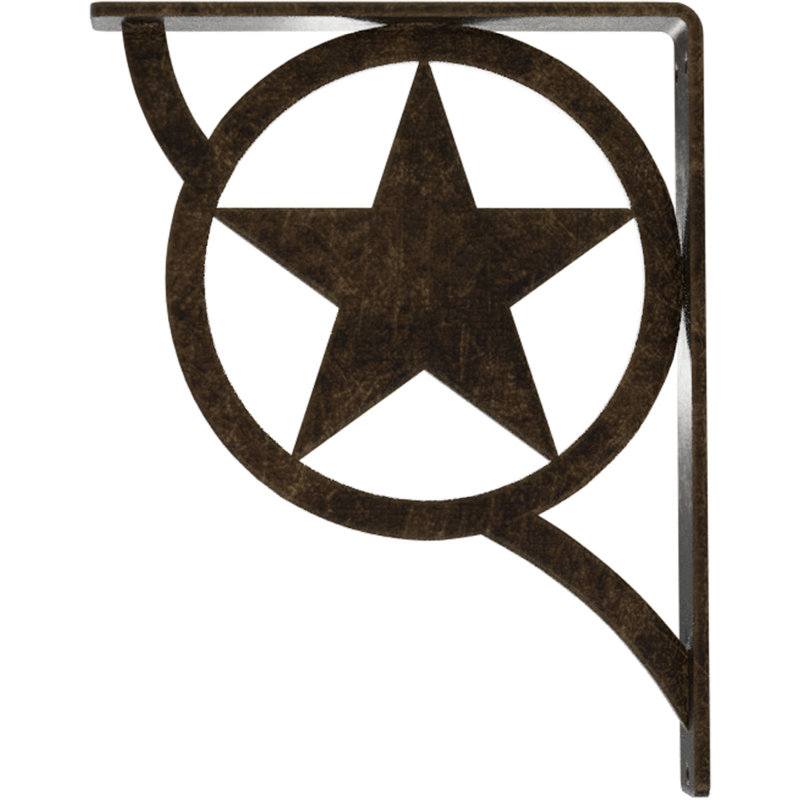 Support en fer forgé Austin, Or pâle antique, H 10 po x l 1,5 po x P 7,5 po