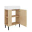 Ensemble de meuble-lavabo sur pied autoportant 21,6 pouces avec pieds en métal et rangement à gauche-570965910-570965911