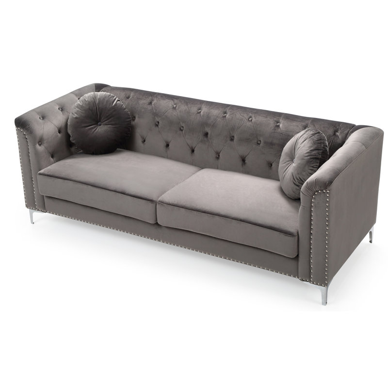 Élégant canapé contemporain gris foncé