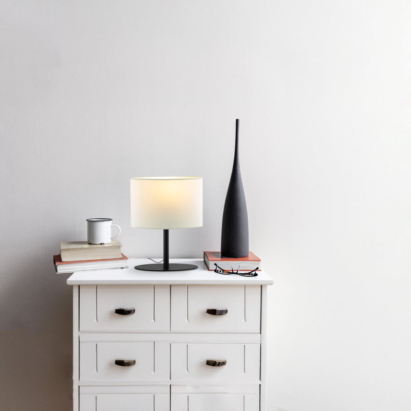 Metal Table Lamp, Black, Black